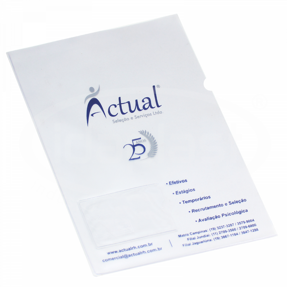 Envelope L tipo pasta personalizada